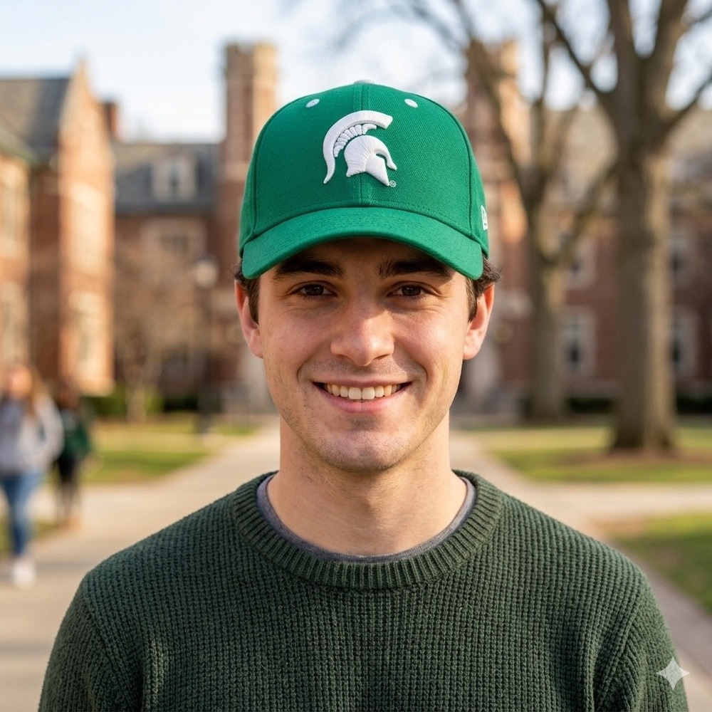 Michigan State Spartans New Era Concealer Fitted Hat Mens 7 1/4 **NEW**